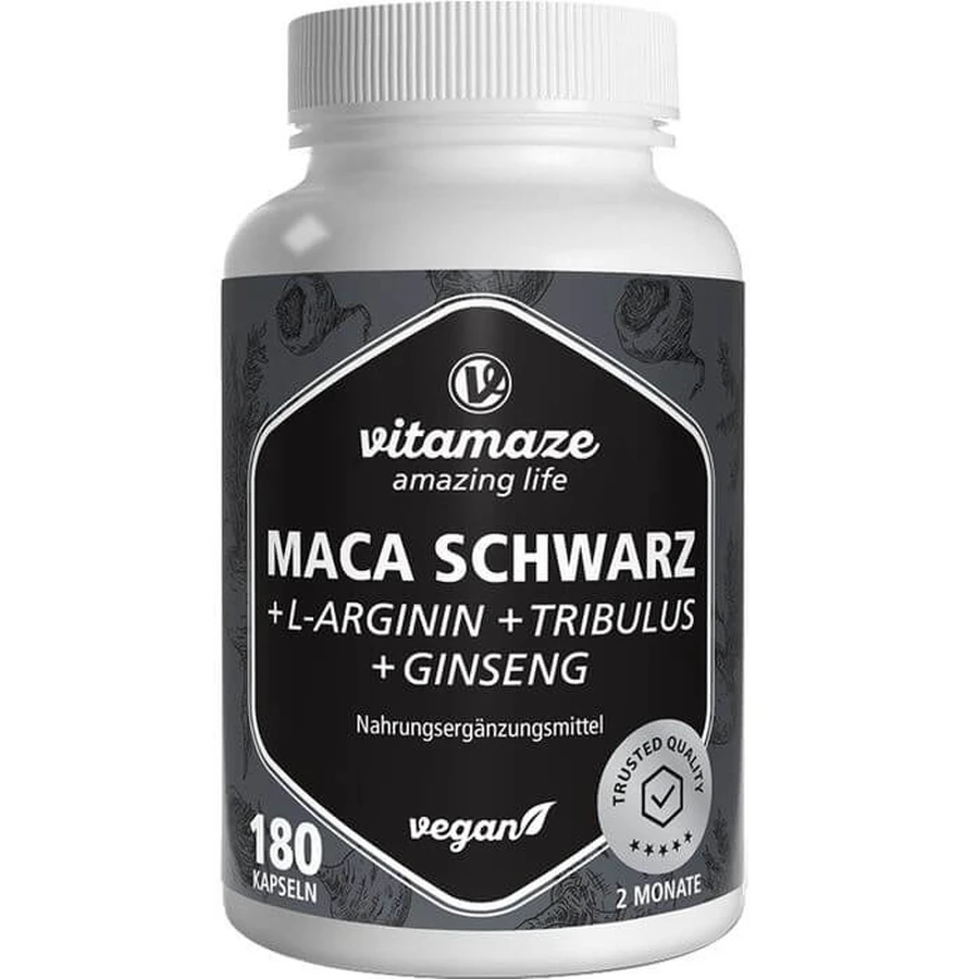 MACA SCHWARZ+Tribulus+Ginseng Complex Capsules 180 Capsules