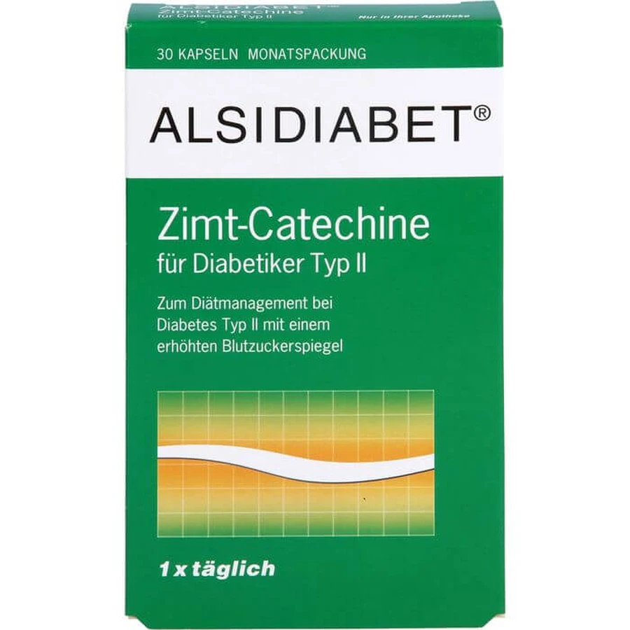 ALSIDIABET Kaneel-catechinen voor diabetici type II 1 capsule per dag 30 st.