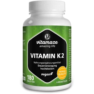 VITAMINE K2 200 µg veganistische tabletten met hoge dosering 180 stuks.