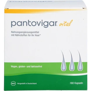 PANTOVIGAR cápsulas vitales con nutrientes para el cabello 180 uds.
