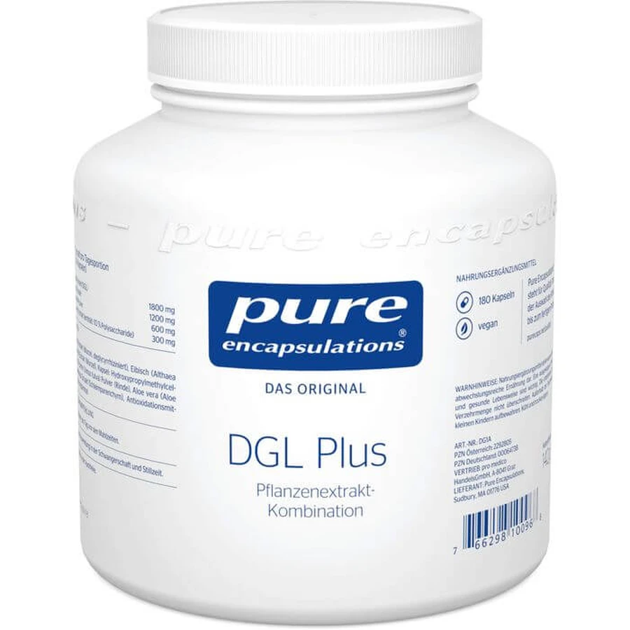 PURE ENCAPSULATIONS DGL Plus Capsules 180 Capsules