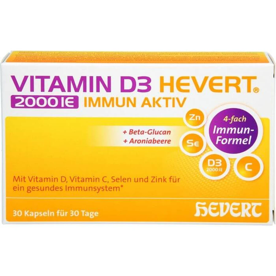 VITAMIN D3 HEVERT 2000 I.E. Immun Aktiv Kapseln 30 St.