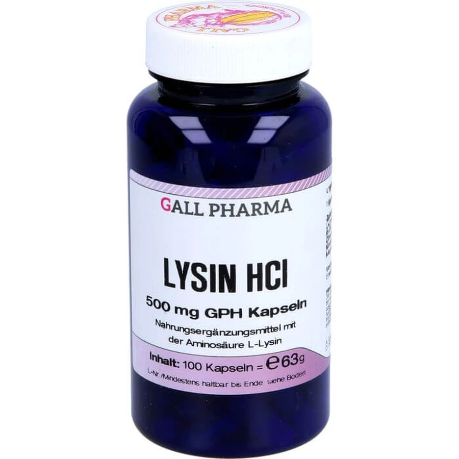 LYSIN HCL 500 mg GPH Capsules 100 Capsules