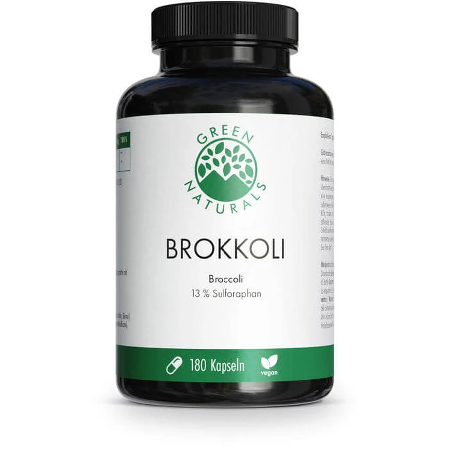 GREEN NATURALS Broccoli+13% Sulforafaan vegan Kps. 180 st.