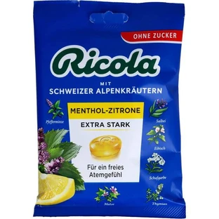RICOLA o.Z.Beutel menthol-citron extra fort Bon. 75 g