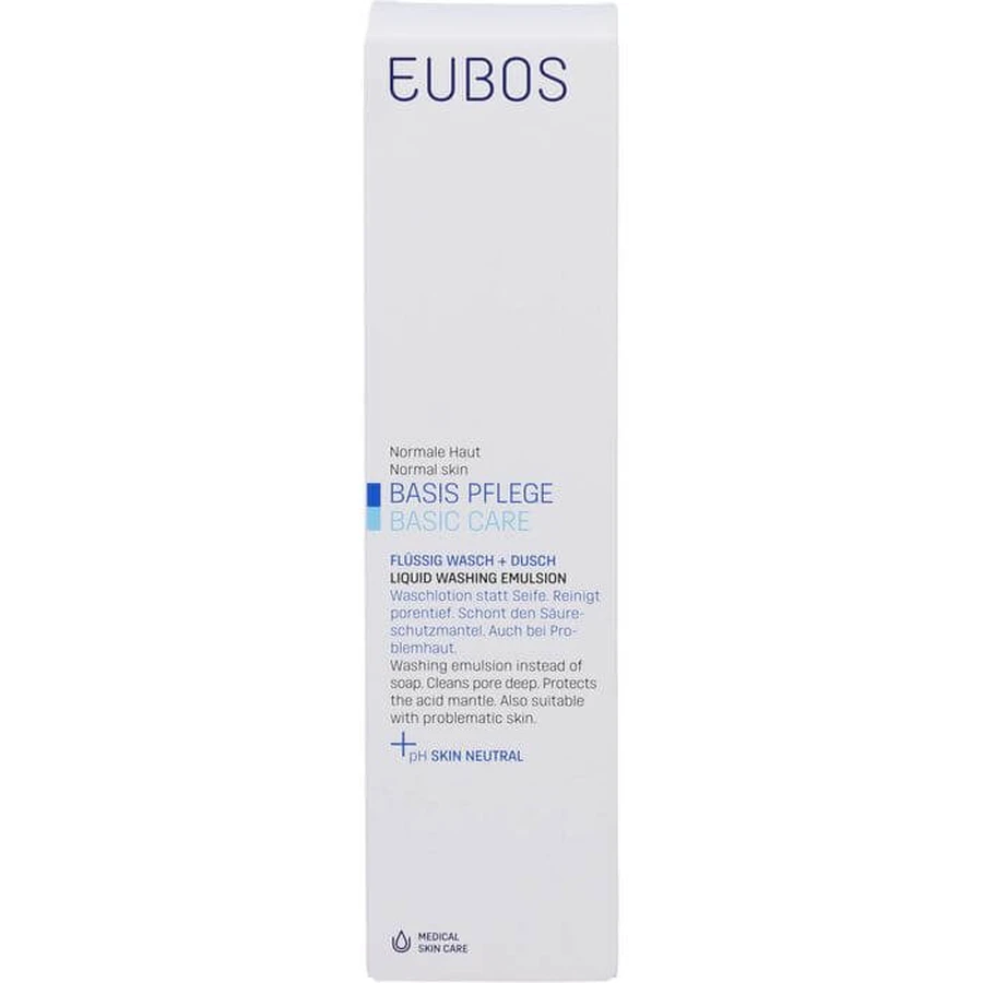 EUBOS LIQUID blauw ongeparfumeerd met dispenser 400 ml