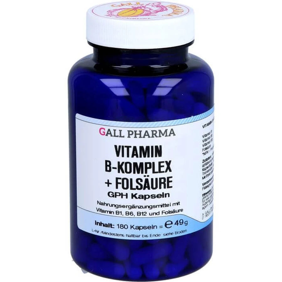 VITAMIN B KOMPLEX+Folic Acid GPH Capsules 180 Capsules