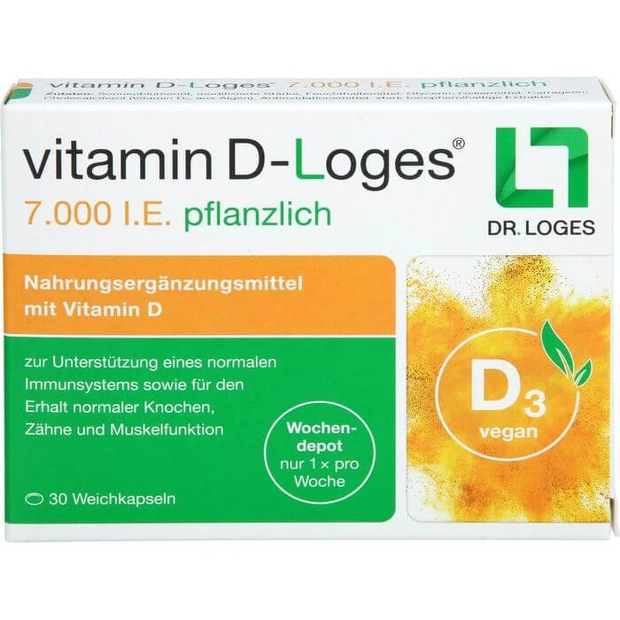VITAMINE D-LOGES 7.000 U.I. herbal weekly depot 30 pcs.