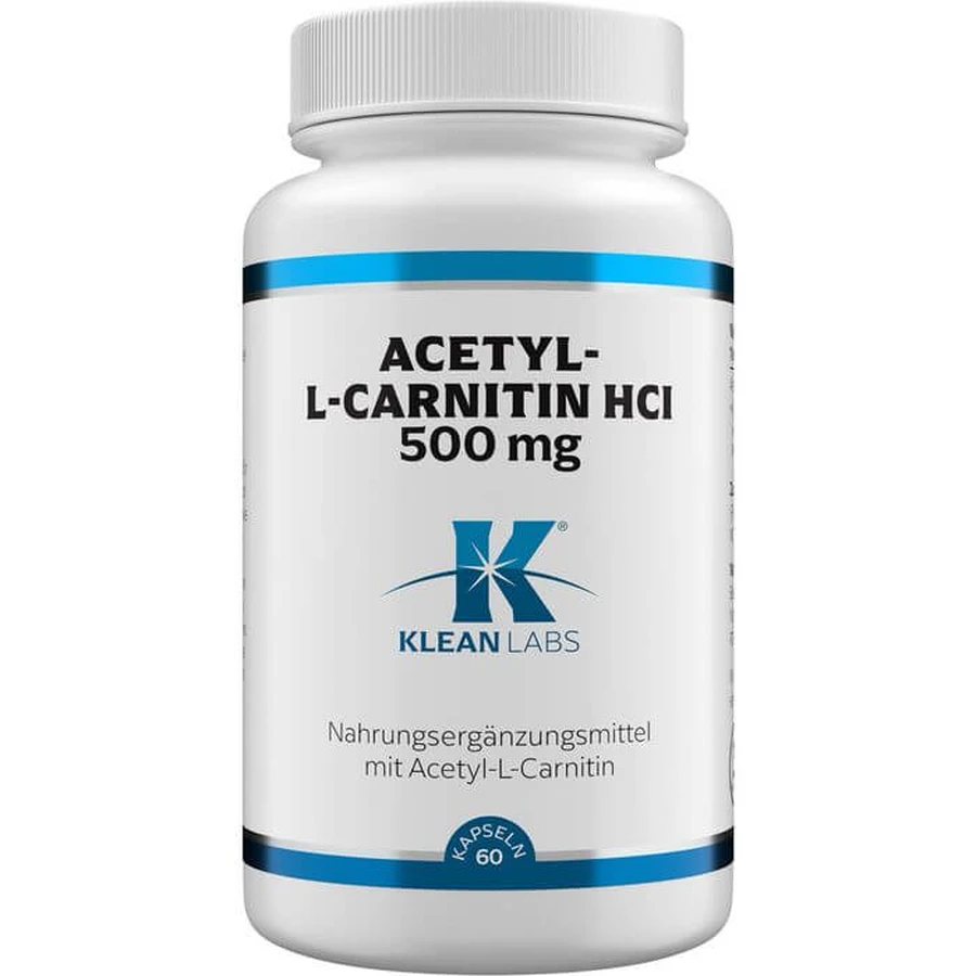 ACETYL-L-CARNITINE HCL 500 mg KLEAN LABS Capsules 60 Capsules