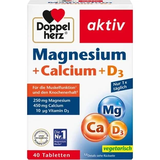 DOPPELHERZ Magnesium+Calcium+D3 Tabletten 40 St.
