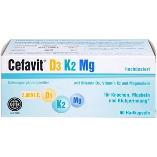 CEFAVIT D3 K2 Mg 2,000 I.U. hard capsules 60 pcs.