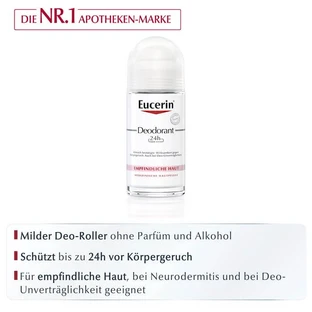EUCERIN Desodorante Roll-on 24 h 50 ml