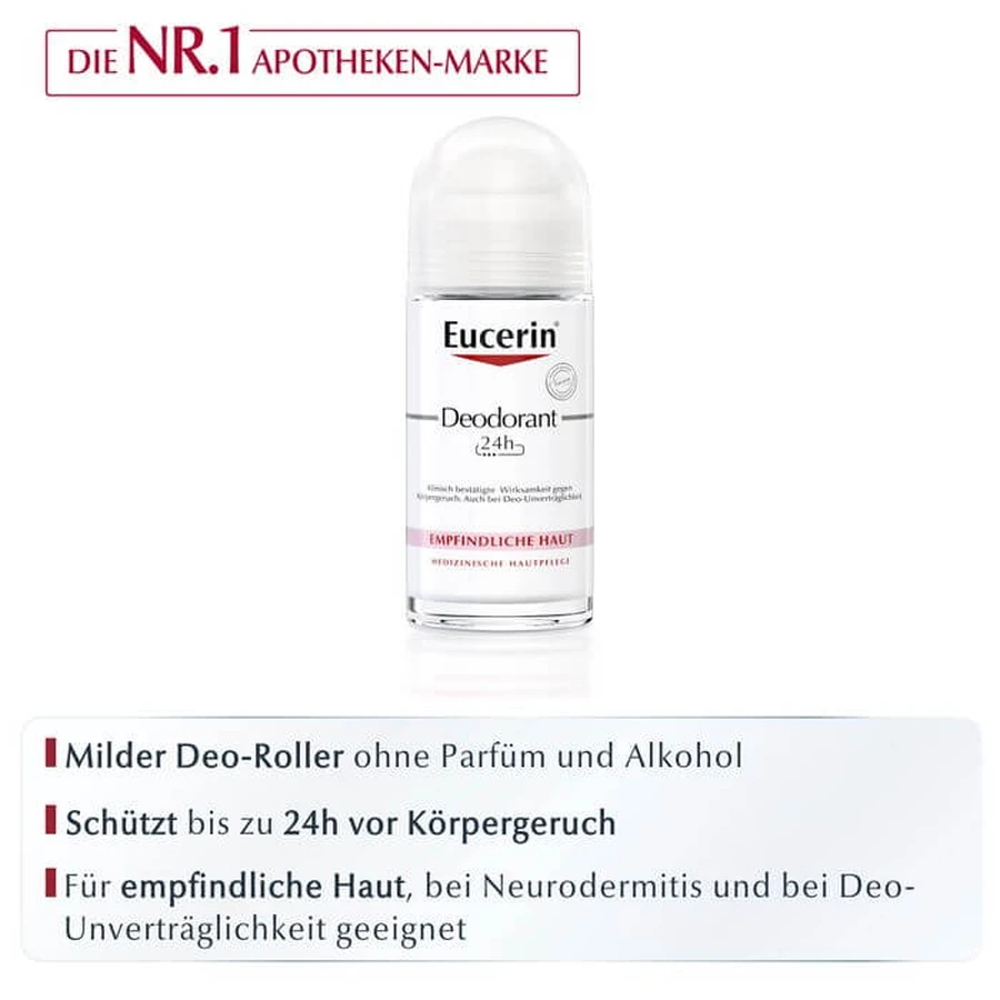 EUCERIN Desodorante Roll-on 24 h 50 ml