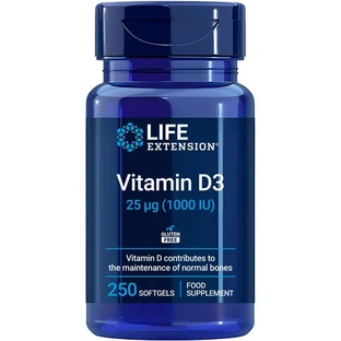 VITAMINE D3 25 µg 1000 U.I. capsules molles 250 pcs.