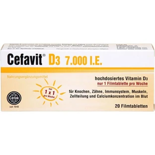 CEFAVIT D3 7,000 I.U. film-coated tablets 20 pcs.