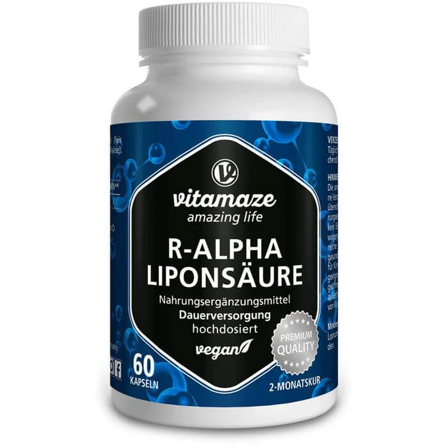 R-ALPHA-LIPONIC ACID 200 mg high dose vegan caps. 60 pcs.
