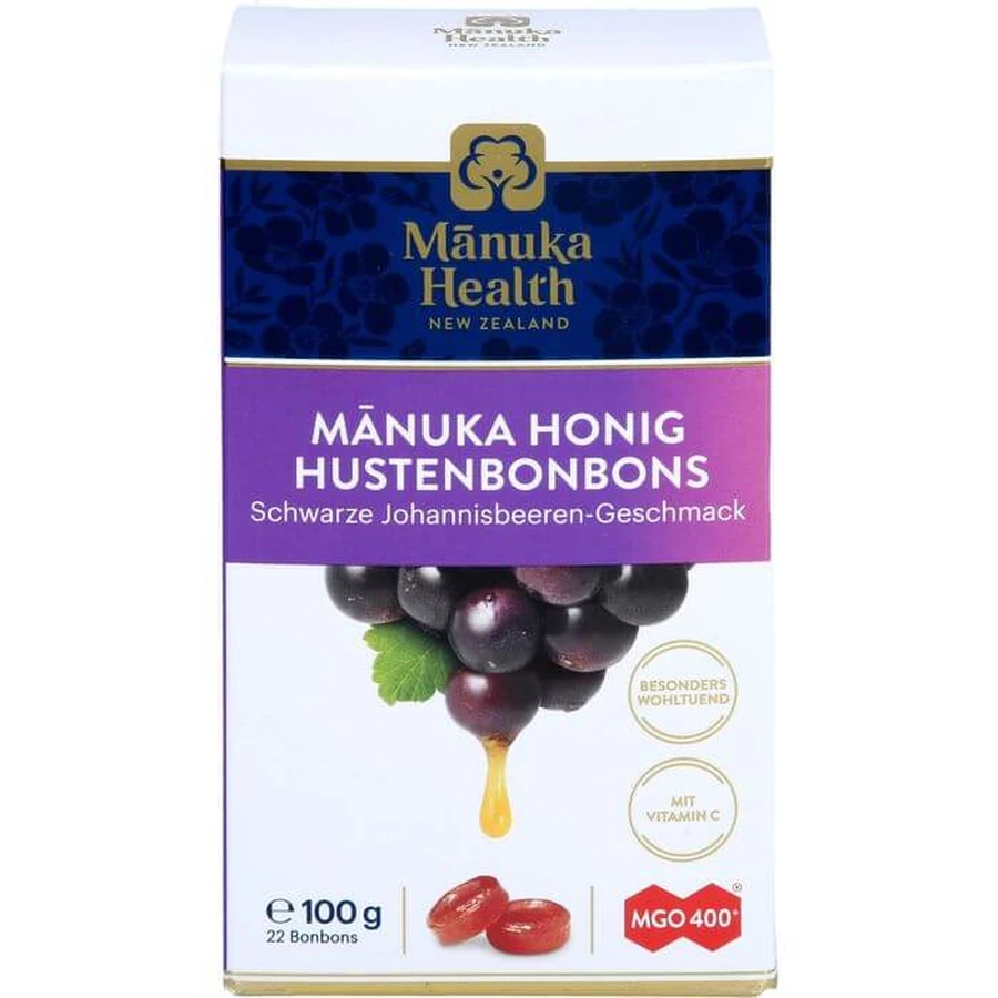 MANUKA HEALTH MGO 400+ lozenges black currant 100 g