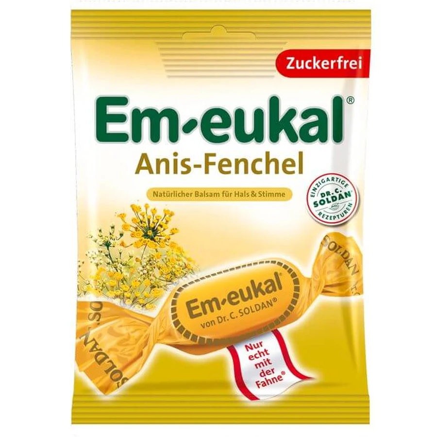 EM-EUKAL aniseed fennel sugar-free sweets 75 g