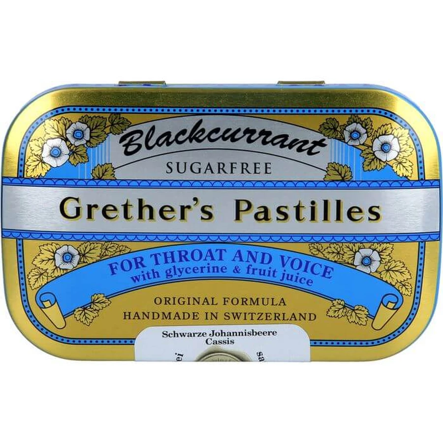 GRETHERS Zwarte Bes Zilver zf.Past.tin 60 g