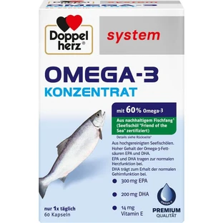 DOPPELHERZ Omega-3 Concentrate system Capsules 60 Capsules