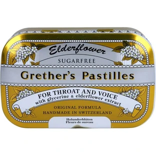 GRETHERS Pastillas de flor de saúco sin azúcar 110 g