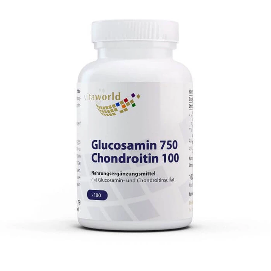 GLUCOSAMINA 750 mg+Condroitina 100 mg cápsulas 100 unid.