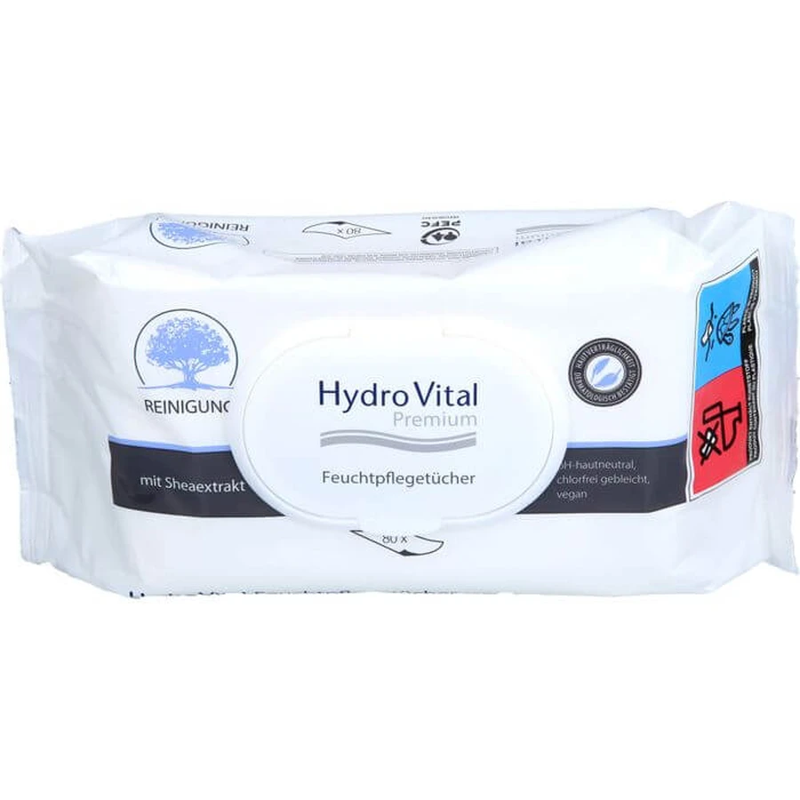 HYDROVITAL Premium wet wipes with shea 80 pcs.