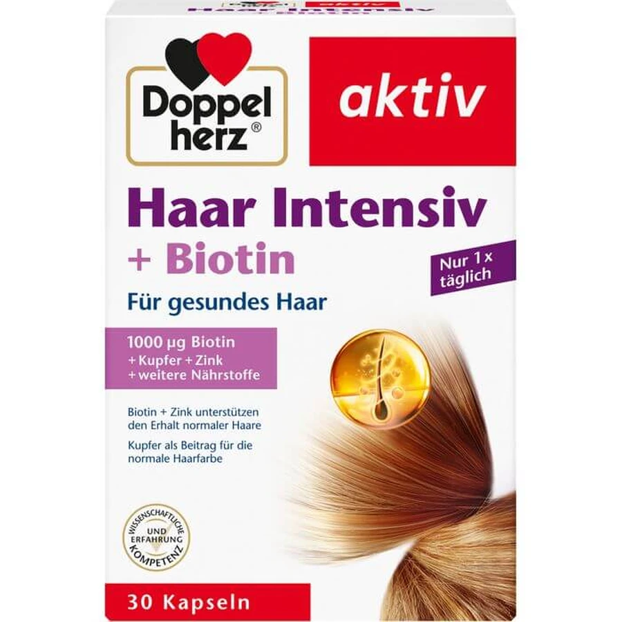 DOPPELHERZ Hair Intensive+Biotin Capsules 30 Capsules