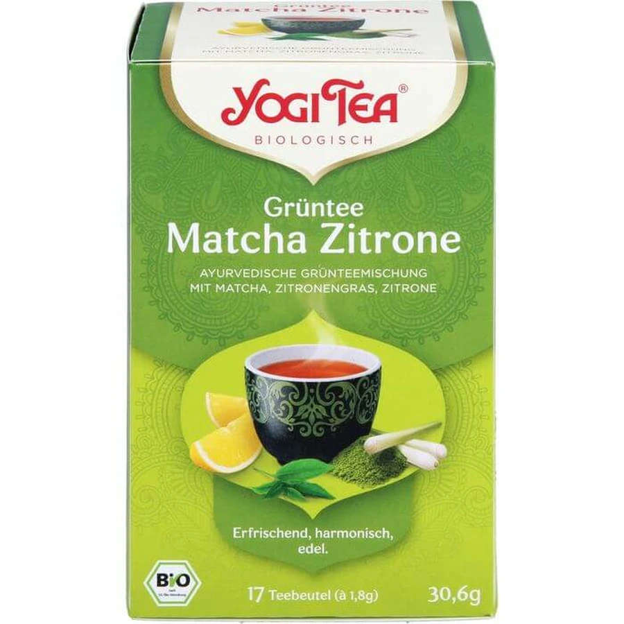 YOGI TEA Té Verde Matcha Limón Ecológico Filtro Bolsa 30,6 g