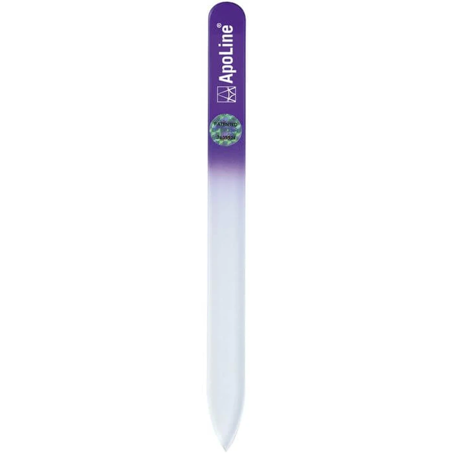 APOLINE Lima de uñas cristal 9 cm morado 1 ud.