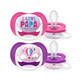 AVENT Soother 6-18 months ultra air girls design text x2 pcs SCF 080/04