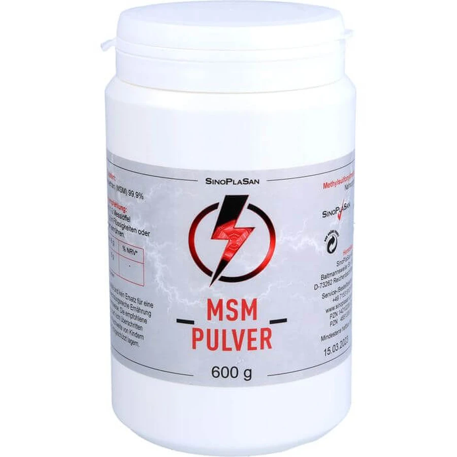 MSM POWDER Puur 99,9% Methylsulfonylmethaan 600 g