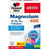 DOPPELHERZ Magnesium 400+B1+B6+B12+Folsäure Tabl. 120 St.