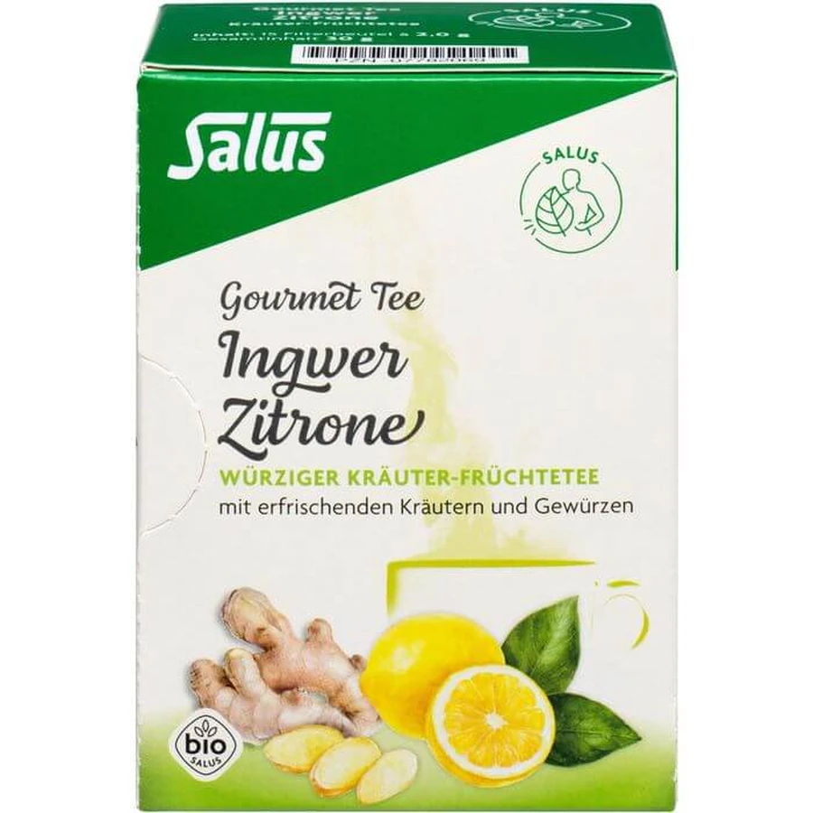 INGWER ZITRONE Thé Salus Sachets Filtrants 15 Capsules