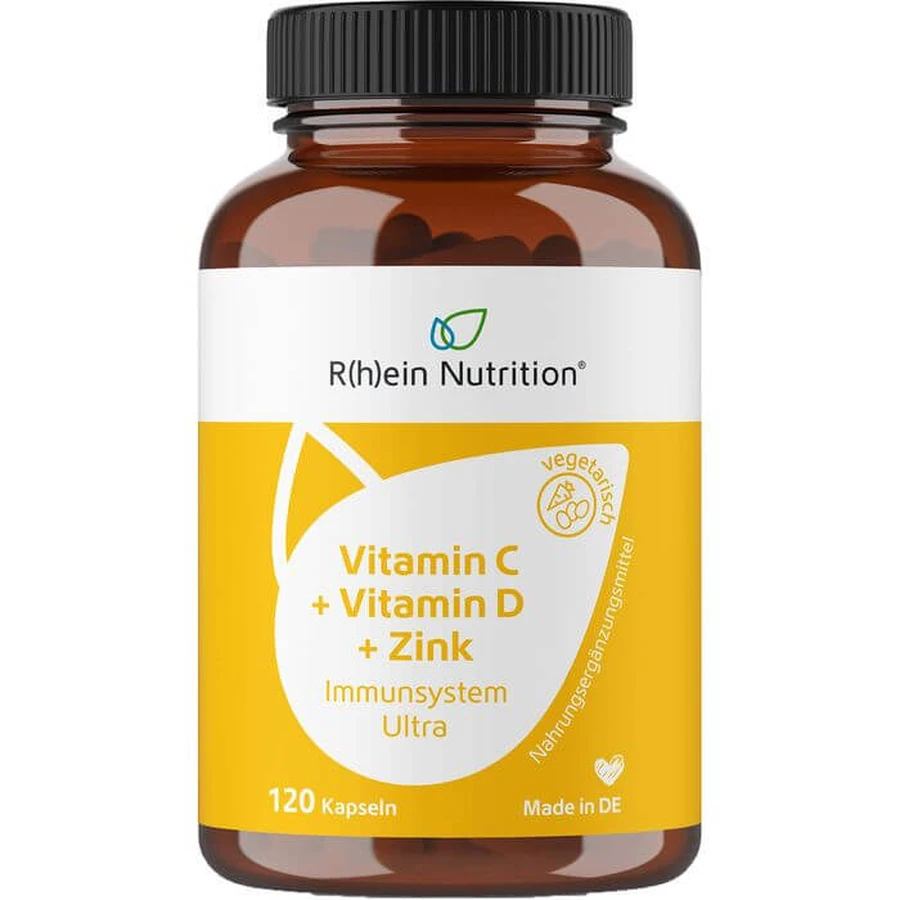 VITAMINA C+VITAMINA D+ZINC Sistema Inmunitario Ultra Cápsulas 120 Cápsulas