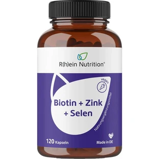 BIOTINA+ZINC+Selenio para piel cabello y uñas cápsulas 120 Cápsulas