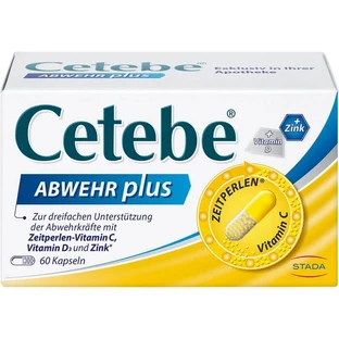 CETEBE ABWEHR plus Vitamin C+Vitamin D3+Zink Kaps. 60 St.