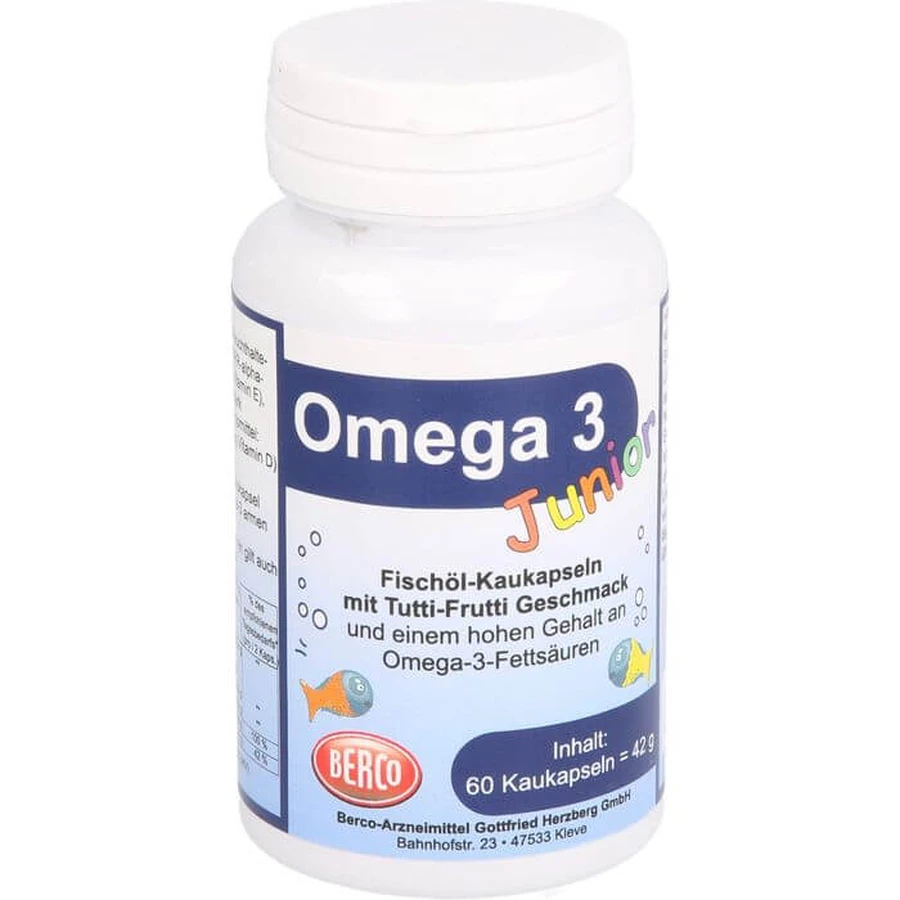 OMEGA-3 JUNIOR Berco Cápsulas masticables 60 Cápsulas