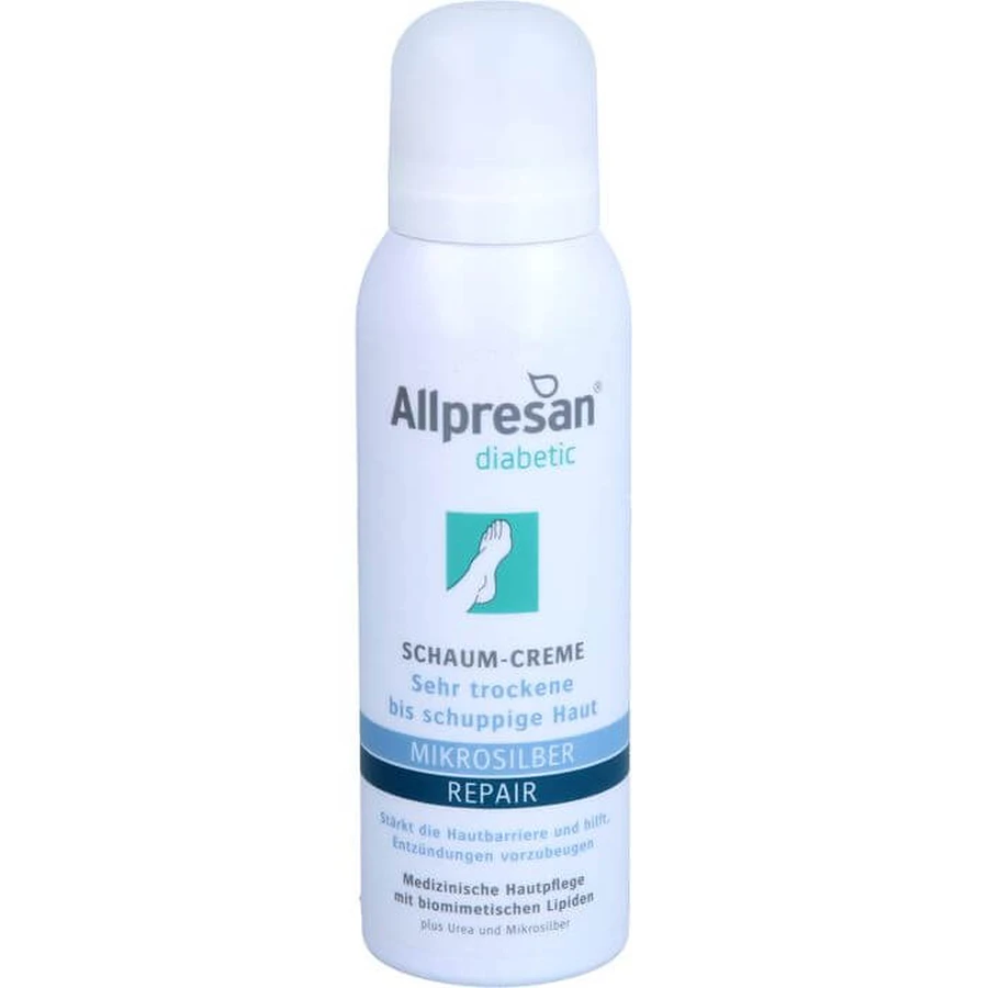 ALLPRESAN diabétique Microsilver+Repair Crème Mousse 125 ml