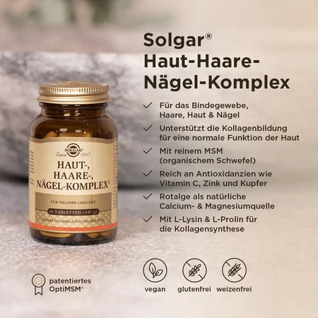 SOLGAR Huid, Haar en Nagels Complex Tabletten 120 Tabletten