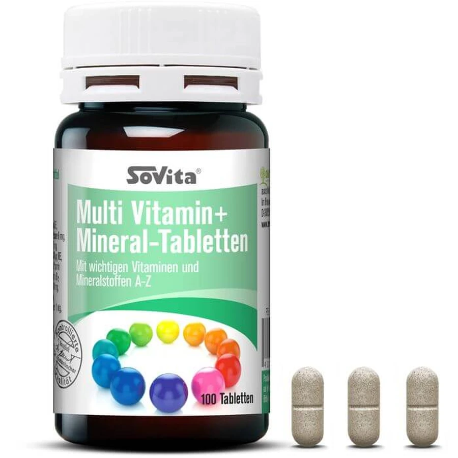 SOVITA CARE Comprimés multivitaminés et minéraux 100 pcs.