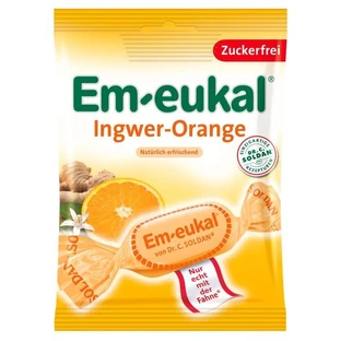 EM-EUKAL Ginger Orange sugar-free candies 75 g