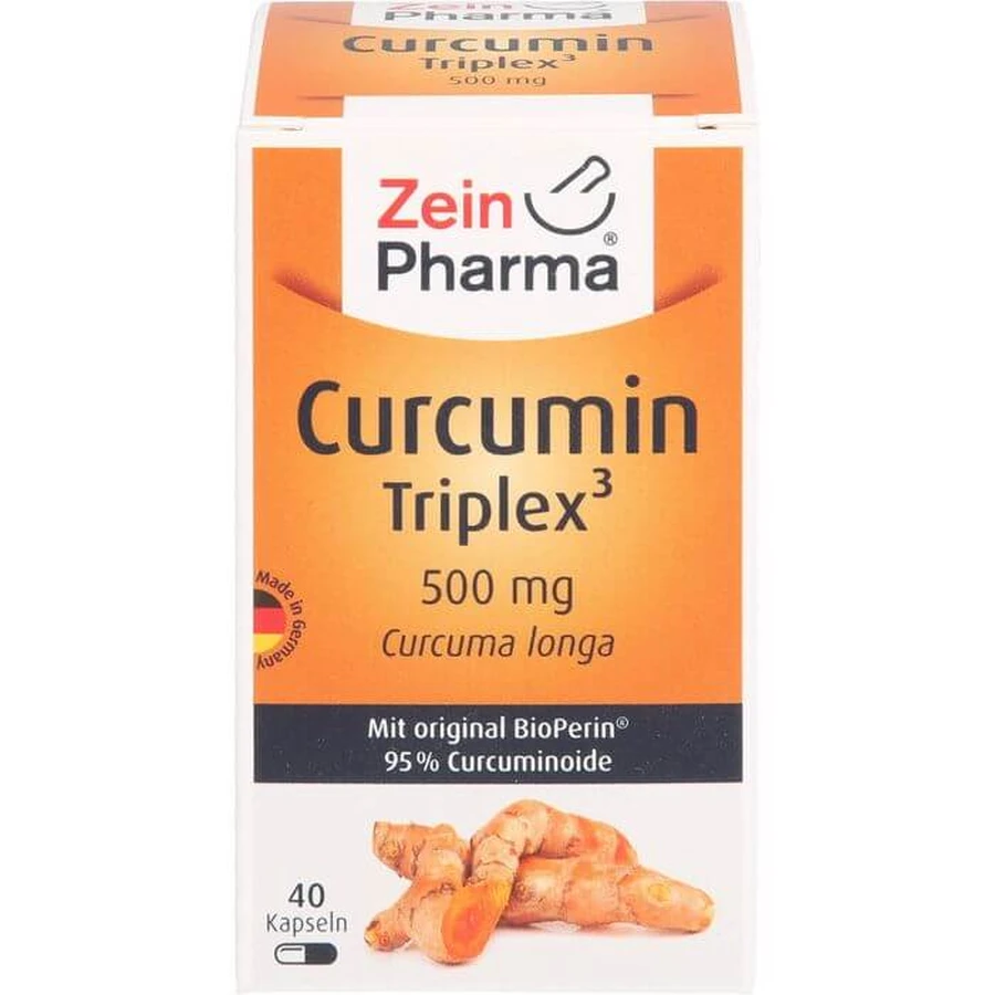 CURCUMIN-TRIPLEX3 500 mg/Cap.95% Curcumin+BioPerine 40 pcs.