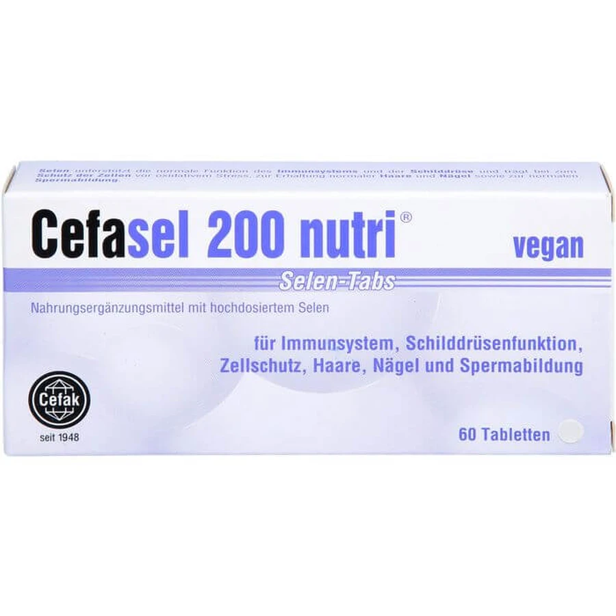 CEFASEL 200 nutri selenio comprimidos 60 unid.