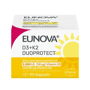 EUNOVA DuoProtect D3+K2 2000 I.U./80 µg capsules 90 pcs.