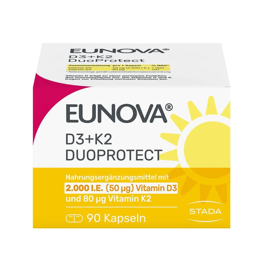 EUNOVA DuoProtect D3+K2 2000 I.U./80 µg capsules 90 pcs.