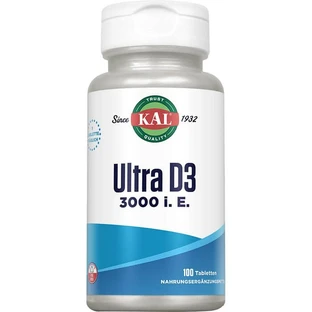 VITAMIN D3 3000 I.U. Ultra KAL Tablets 100 Capsules