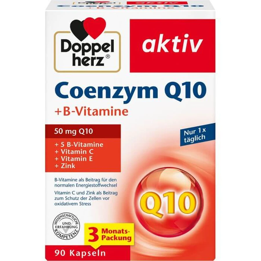 DOPPELHERZ Coenzima Q10+B Vitaminas Cápsulas 90 Cápsulas