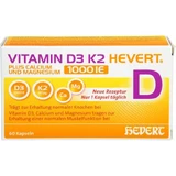 VITAMINE D3 K2 Hevert+Calcium en Magnes.1000 IU Kps. 60 st.