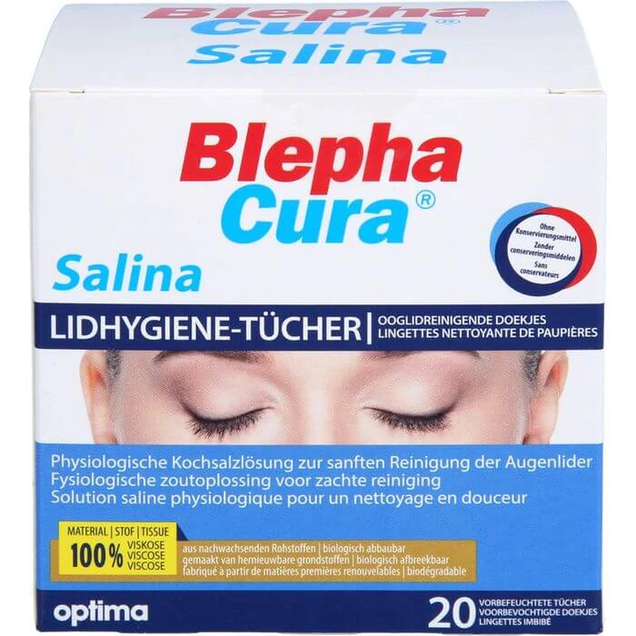 BLEPHACURA Salina Lingettes d'hygiène pour les paupières 20 pcs.